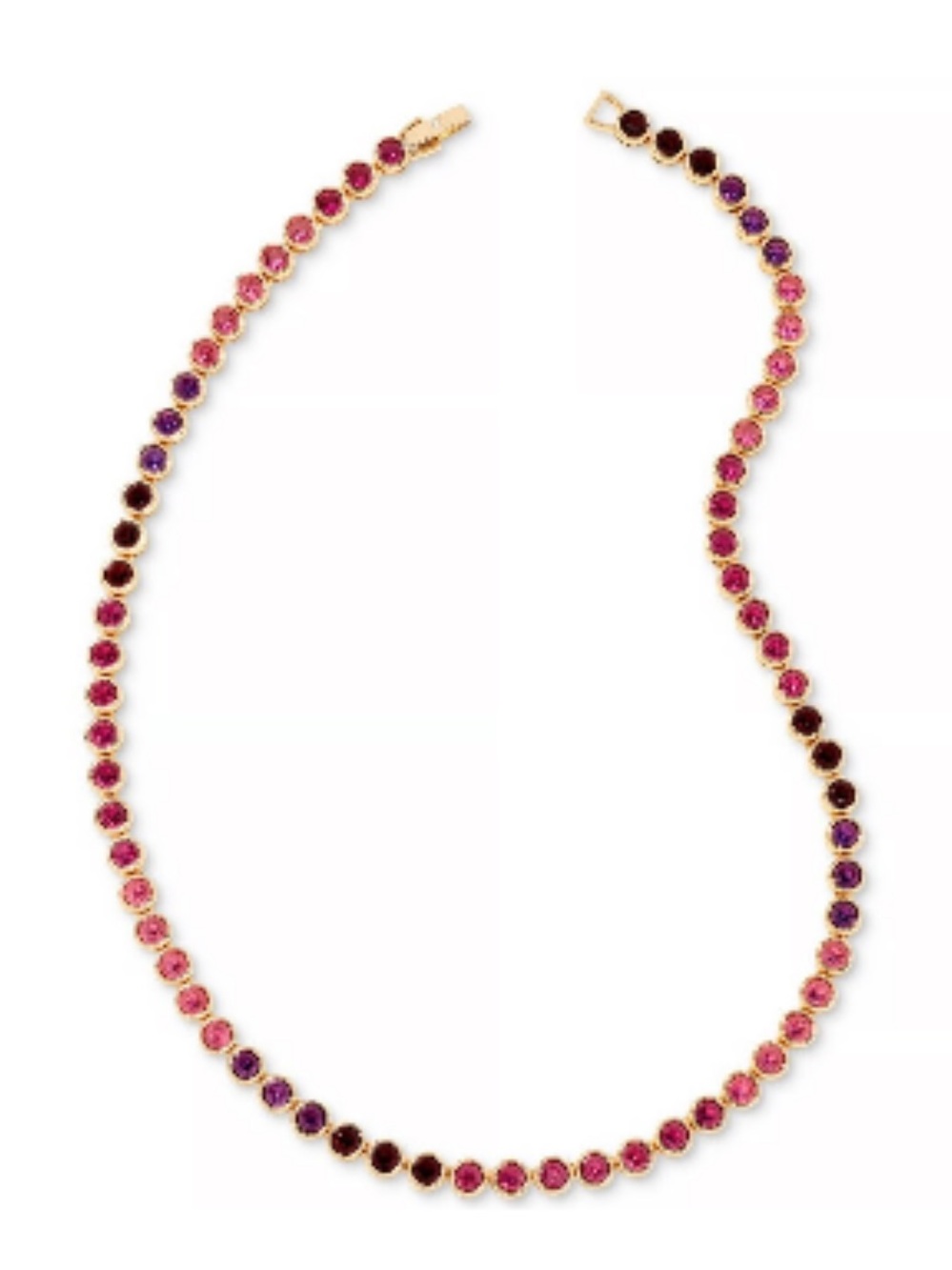 Kendra Scott Carmen Pink and Purple Gemstone Tennis Necklace